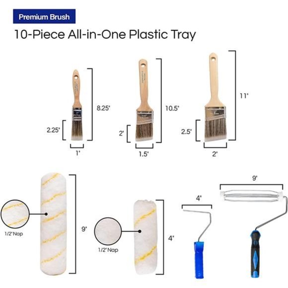 Art Paint Roller Cover Set Wall Painting Roller Naps 1 Piece Set